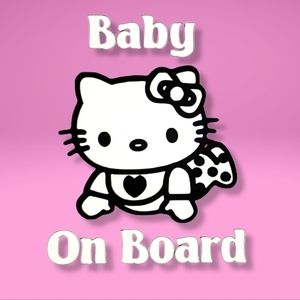 Baby On Board Kitty Decal